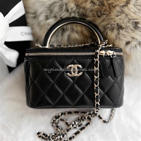 yellow chanel vanity bag|chanel vanity bag with handle.